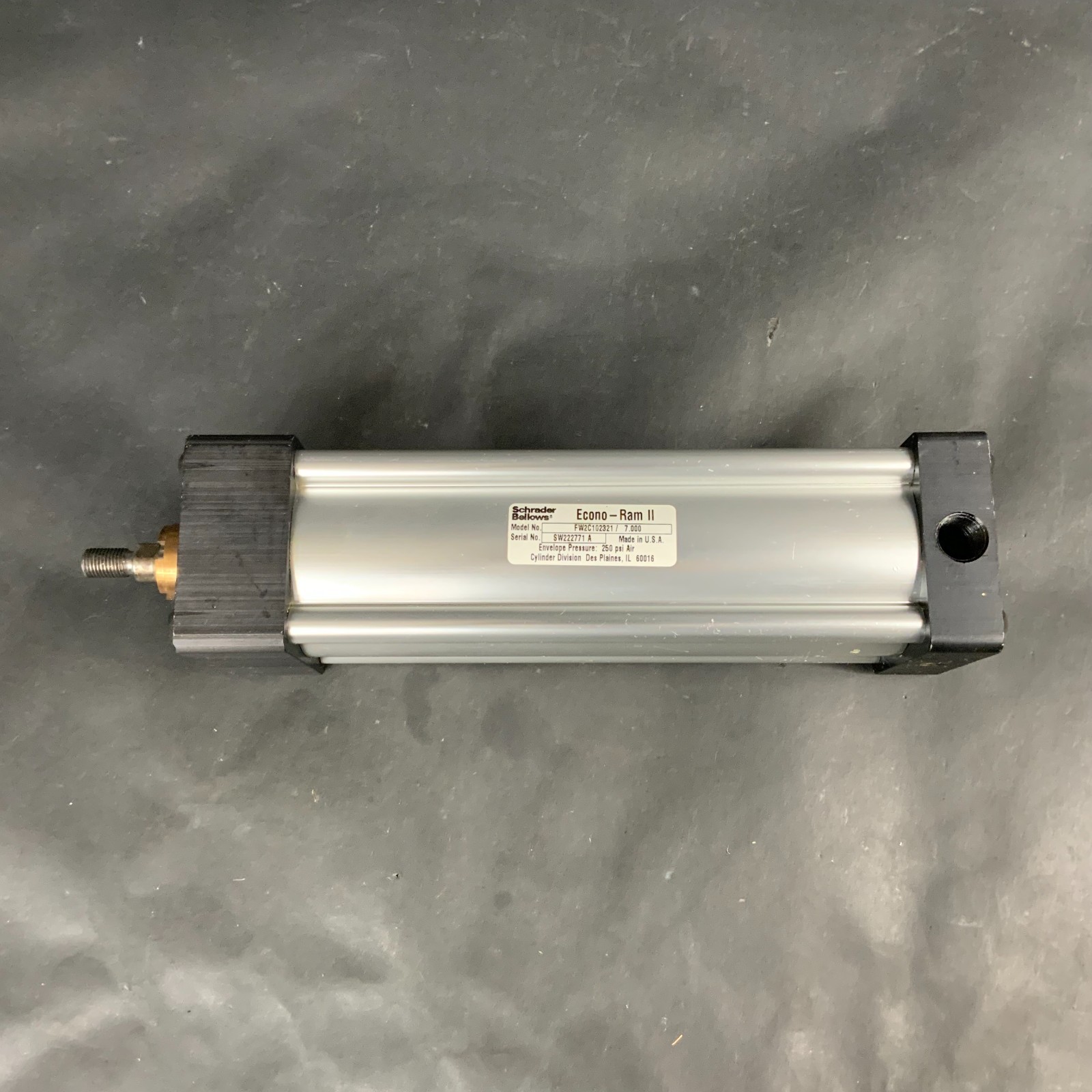 Used SCHRADER BELLOWS ECONO-RAM II FW2C102321 7.000 PNEUMATIC CYLINDER ($75 OBO)