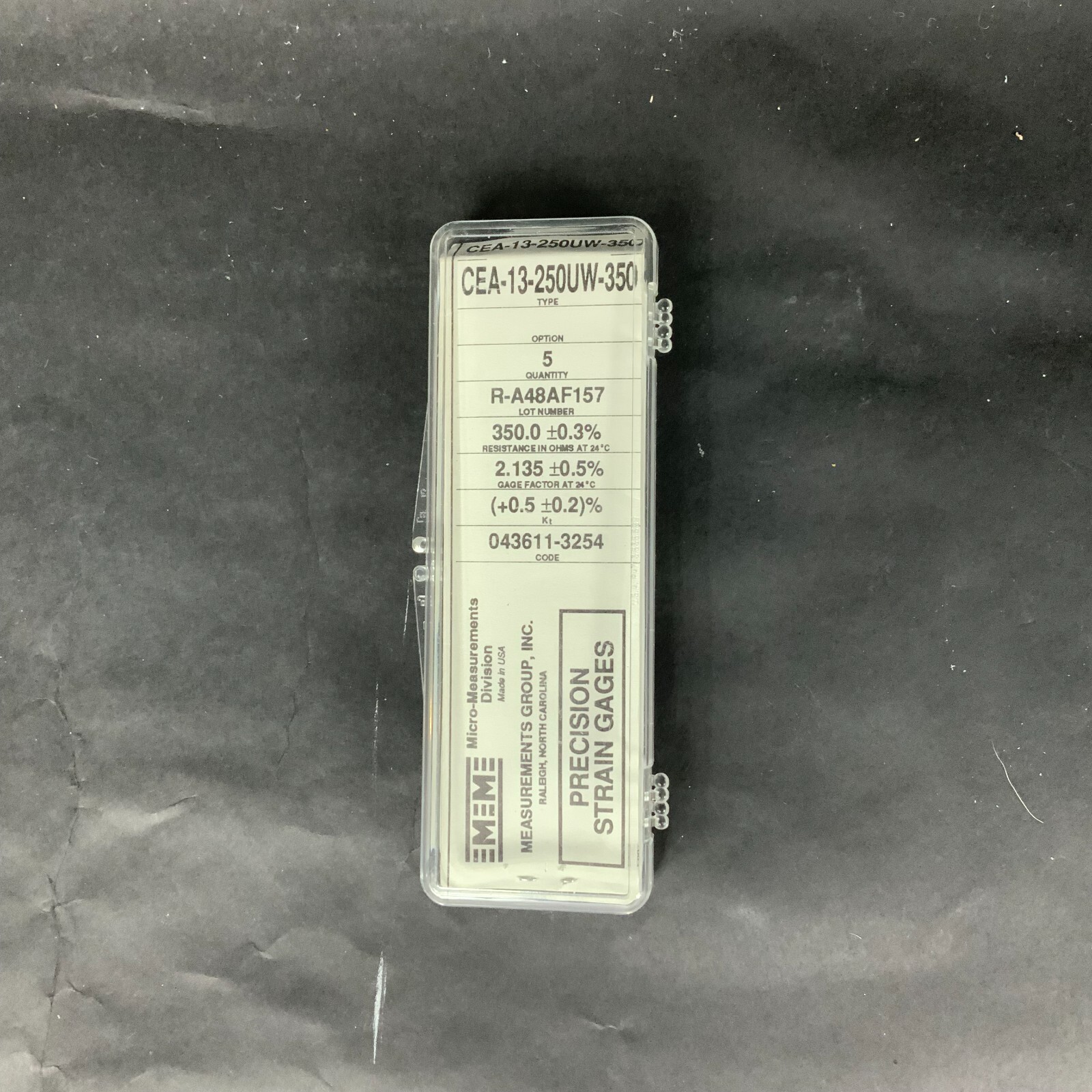 Used MICRO-MEASUREMENTS CEA-13-250UW-350 PRECISION STRAIN GAUGE - 1 UNIT ($5 OBO)