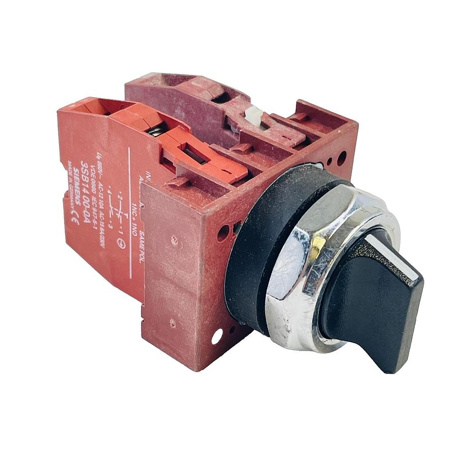 Used SIEMENS P30S3MKB5 3-POS SELECTOR SWITCH 22MM 3NO 1NC 3SB1400-0A 3SB1400-0G