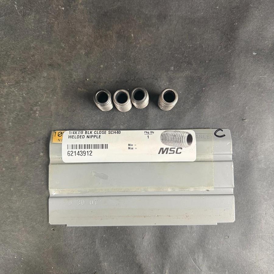 Used MSC 1/4X7/8 BLK WELDED NIPPLE