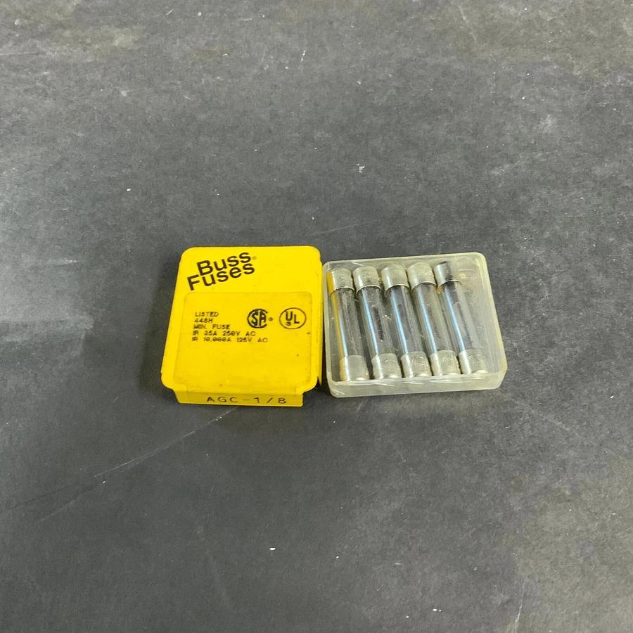 BUSSMANN AGC-1/8 FUSE - SET OF 5 ($6.50 OBO)