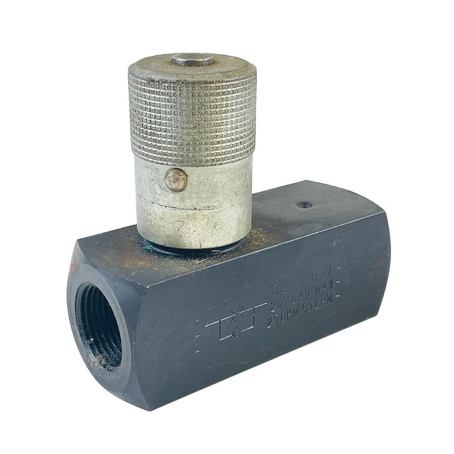Used PARKER F1200S-11MJ COLORFLOW HYDRAULIC FLOW CONTROL VALVE 3/4 NPT 3000 PSI