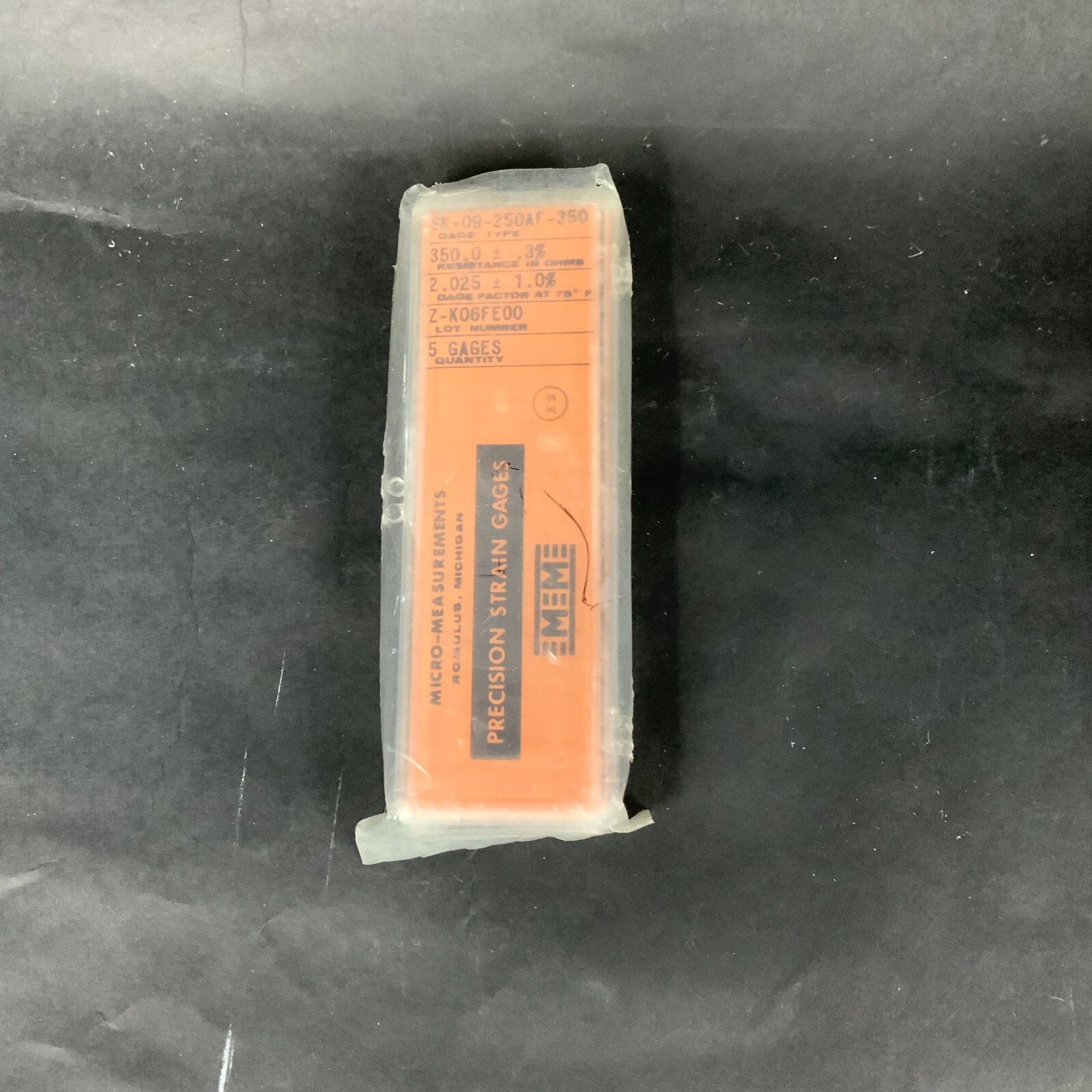 Used MICRO-MEASUREMENTS SK-09-250AF-350 PRECISION STRAIN GAUGE - BOX OF 5 ($25 OBO)