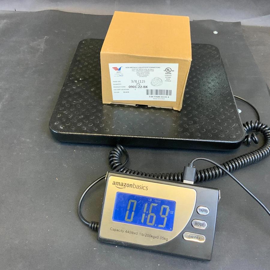 ARLINGTON NMLT38BL NON-METALLIC LIQUIDTIGHT CONNECTOR - BOX OF 25 ($20 OBO)