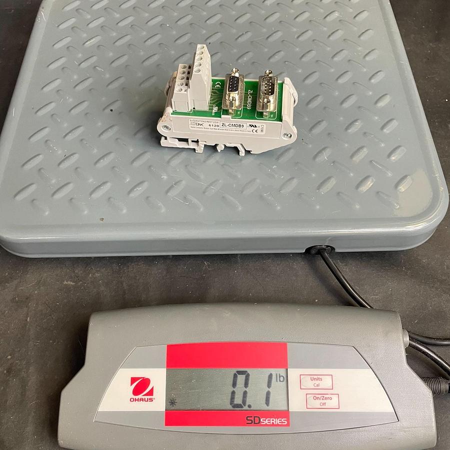 Used ZipLink ZL-CMDB9 Connector Module 9-Pin Male Female D-Sub Terminal Block DIN OEM