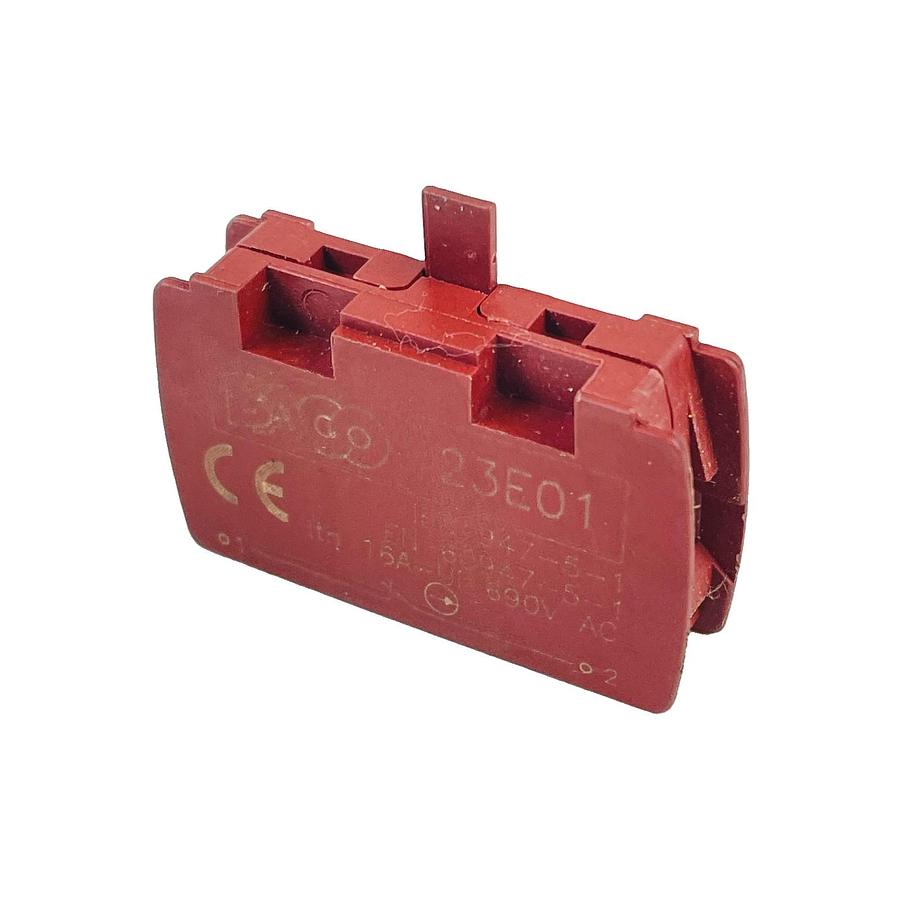 Used BACO 23E01 1NC CONTACT BLOCK 16A 690V RED 22MM PUSHBUTTON SWITCH BLOCK