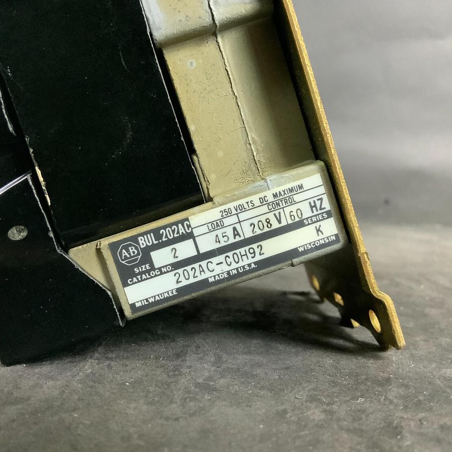 Used ALLEN BRADLEY 202AC-C0H92 CONTACTOR ($115 OBO)