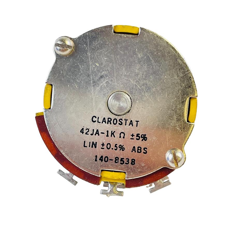 Used CLAROSTAT 42JA-1K PRECISION POTENTIOMETER 1K OHM 5% LIN 0.5% 140-8538