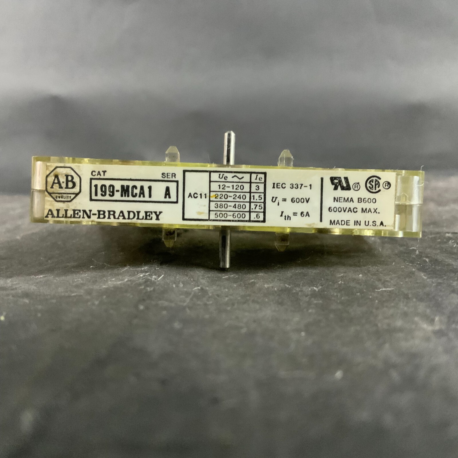 Used ALLEN BRADLEY 199-MCA1 MECHANICAL INTERLOCKER ($20 OBO)