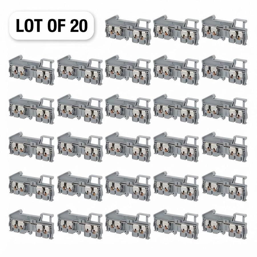 Used LOT OF 20 PHOENIX CONTACT PIT 2.5-QUATTRO TERMINAL BLOCK 4 WIRE | REFURBISHED