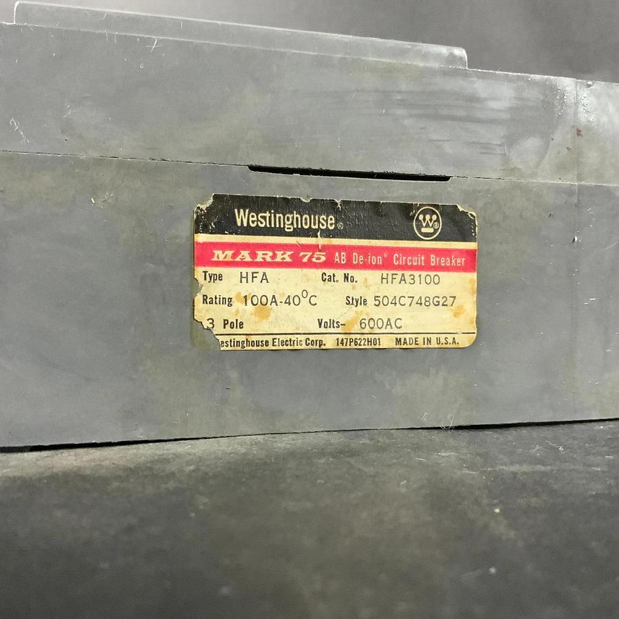 Used WESTINGHOUSE HFA3100 CIRCUIT BREAKER ($35 OBO)