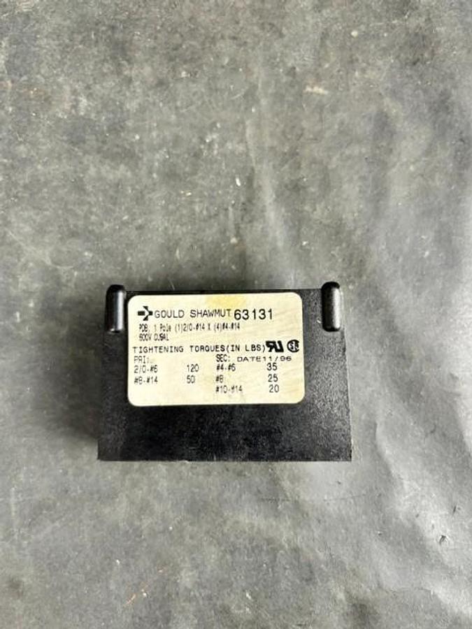 Used GOULD SHAWMUT 63131 POWER DISTRIBUTION BLOCK
