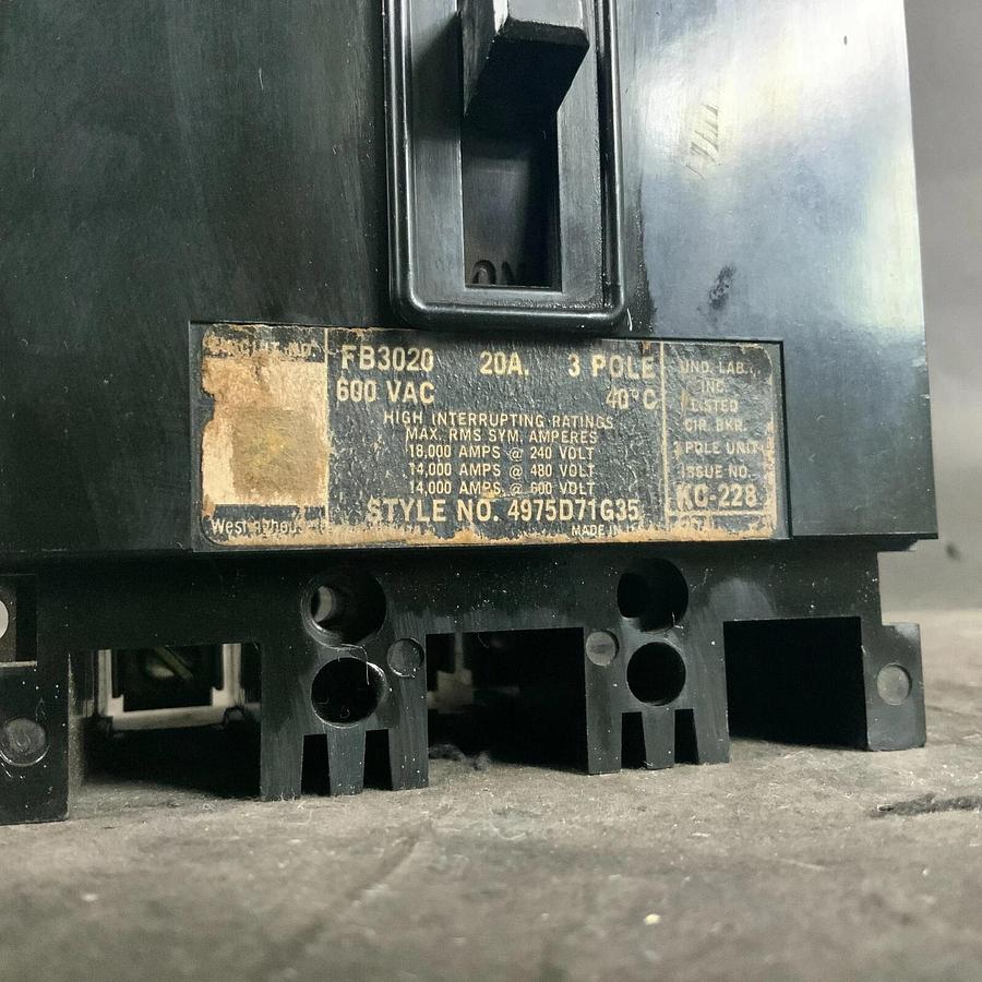 Used WESTINGHOUSE FB3020 CIRCUIT BREAKER ($30 OBO)