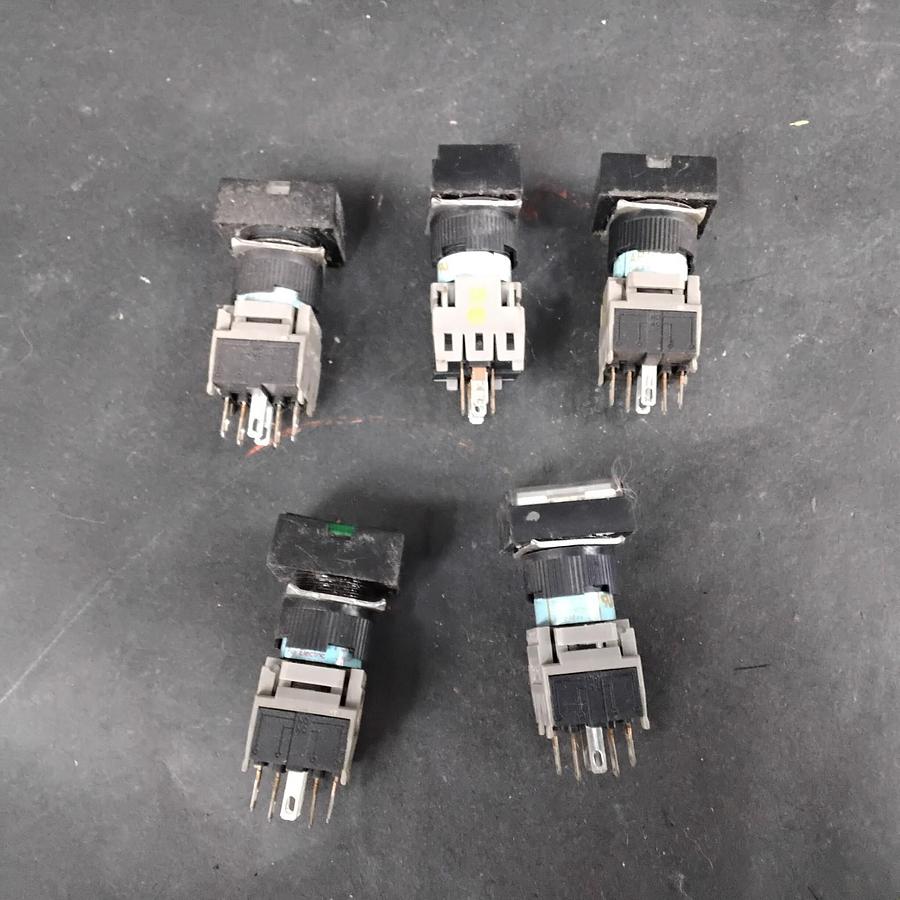 Used FUJI ELECTRIC AH165-TGL PUSHBUTTON SWITCHES - GROUP OF 5 ($16 OBO)
