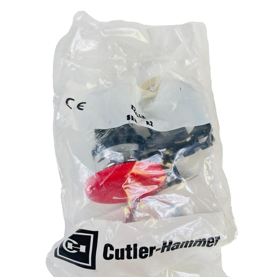 Used CUTLER HAMMER E22LL2C MUSHROOM PUSHBUTTON RED 40MM TWIST TO RELEASE NEW OPEN BOX