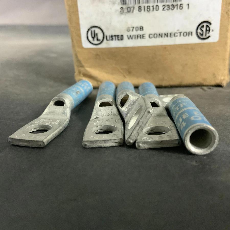 BURNDY YAZ6CTC14 HYLUG 1/4” HOLE LUG - QTY 48 ($40 OBO)