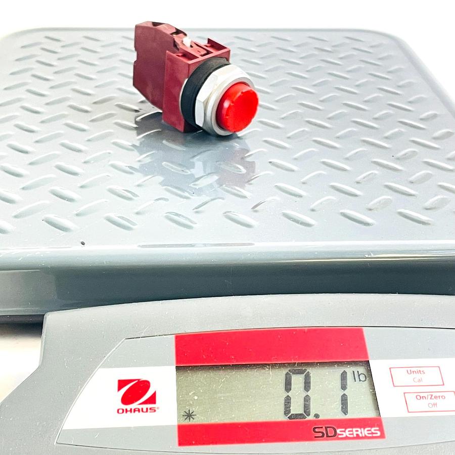 Used SIEMENS P30PBER 3SB1400-0A 22MM PUSHBUTTON SWITCH RED EXTENDED 1NC 1NO 10A