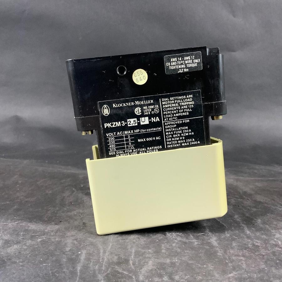 Used MOELLER PKZM3-2.5-U-NA CIRCUIT BREAKER - WITH HI22-PKZM3 AUX CONTACT ($35 OBO)