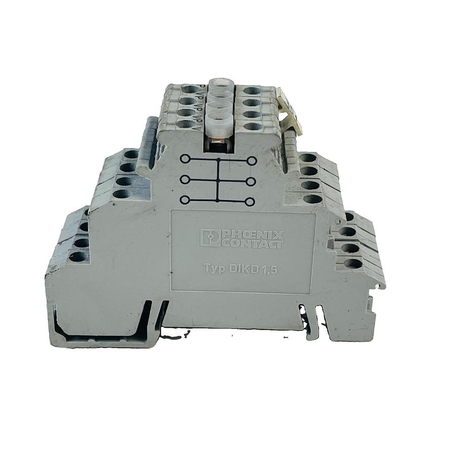 Used PHOENIX CONTACT DIKD 1,5 TRIPLE LEVEL SENSOR TERMINAL BLOCKS 300V 15A (12-PCS)