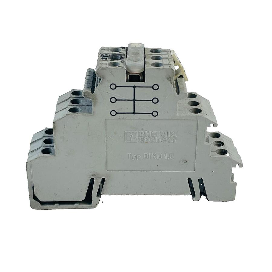 Used PHOENIX CONTACT DIKD 1,5 TRIPLE LEVEL SENSOR TERMINAL BLOCKS 300V 15A (12-PCS)