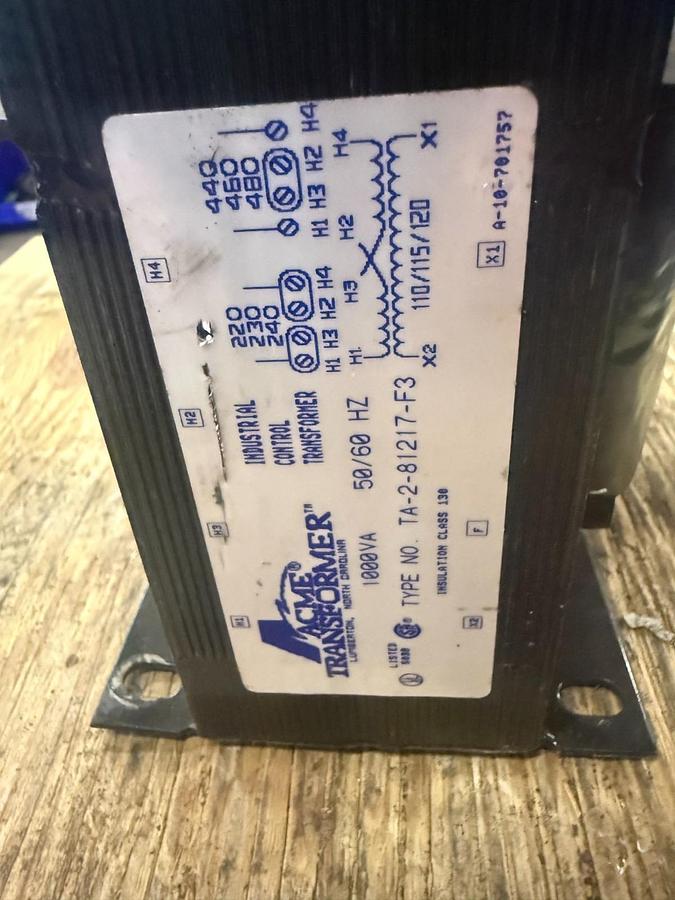 Used ACME TYPE TA-2-81217-F3 TRANSFORMER
