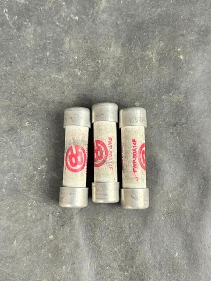 Used BUSSMANN FWP-50A14F FUSES 3 PCS