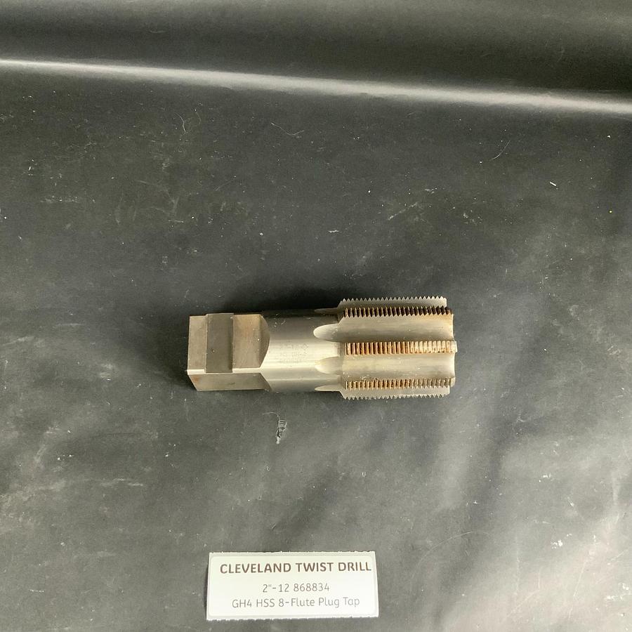 Used CLEVELAND TWIST DRILL 2”-12 868834 GH4 HSS 8-FLUTE PLUG TAP ($135 OBO)