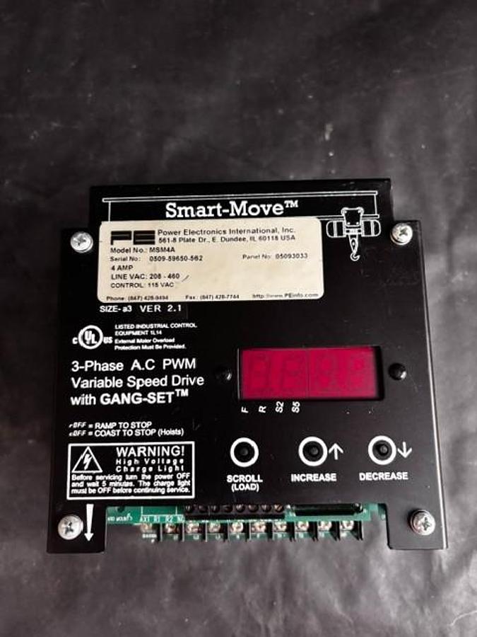 Used POWER ELECTRONICS MSM4A SMART-MOVE VARIABLE SPEED DRIVE ($480 OBO)