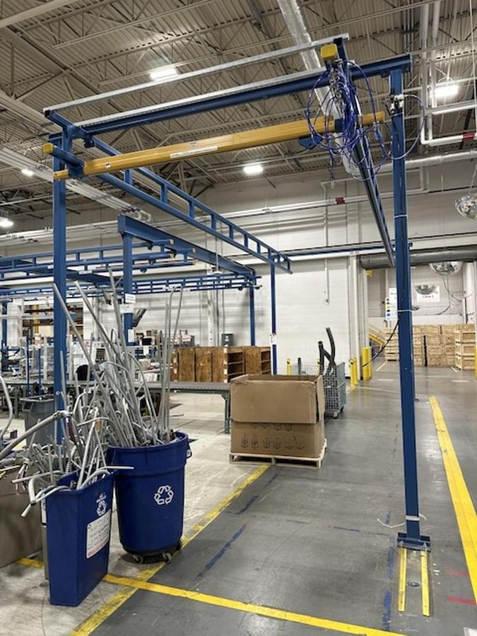 Used Bridge Crane-Gorbel 1/2TON CAP - 28'-4" L x 12'-2" W x 13'-7 1/2" H ($10500 OBO)