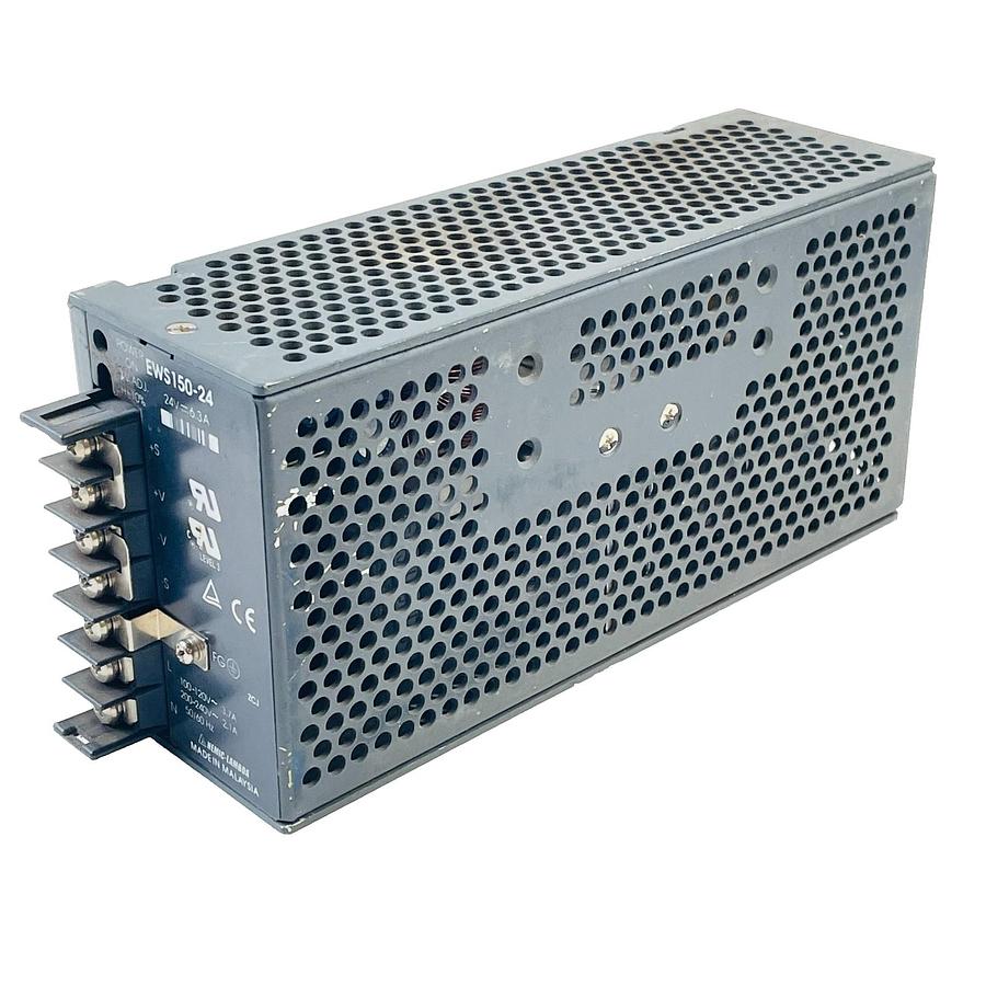 Used NEMIC-LAMBDA EWS150-24 SWITCHING POWER SUPPLY 24VDC 6.3A 150W 120V-240V AC-DC