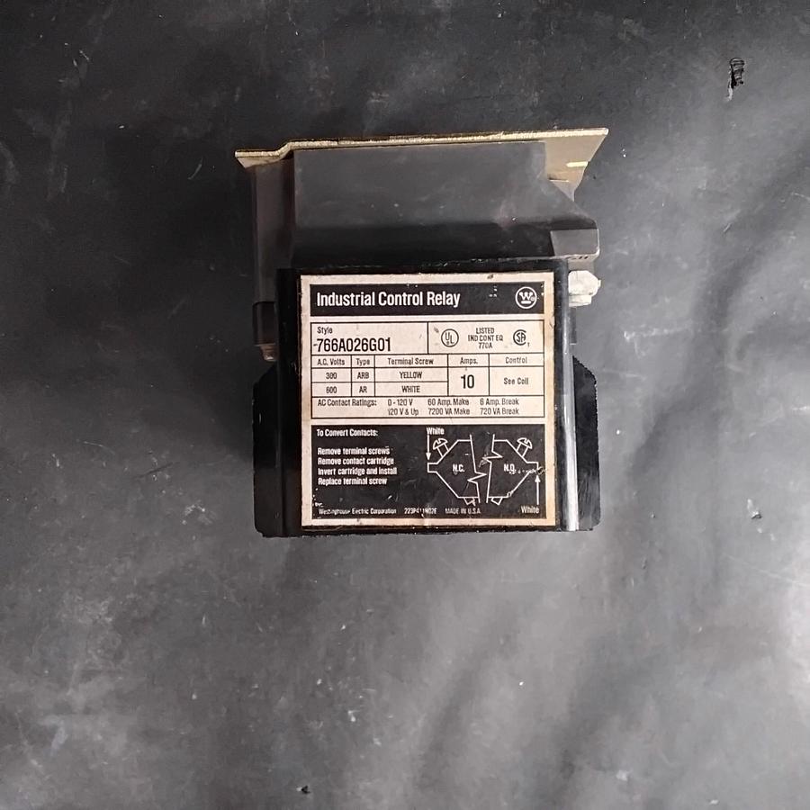 Used WESTINGHOUSE 766A026G01 CONTROL RELAY ($35 OBO)