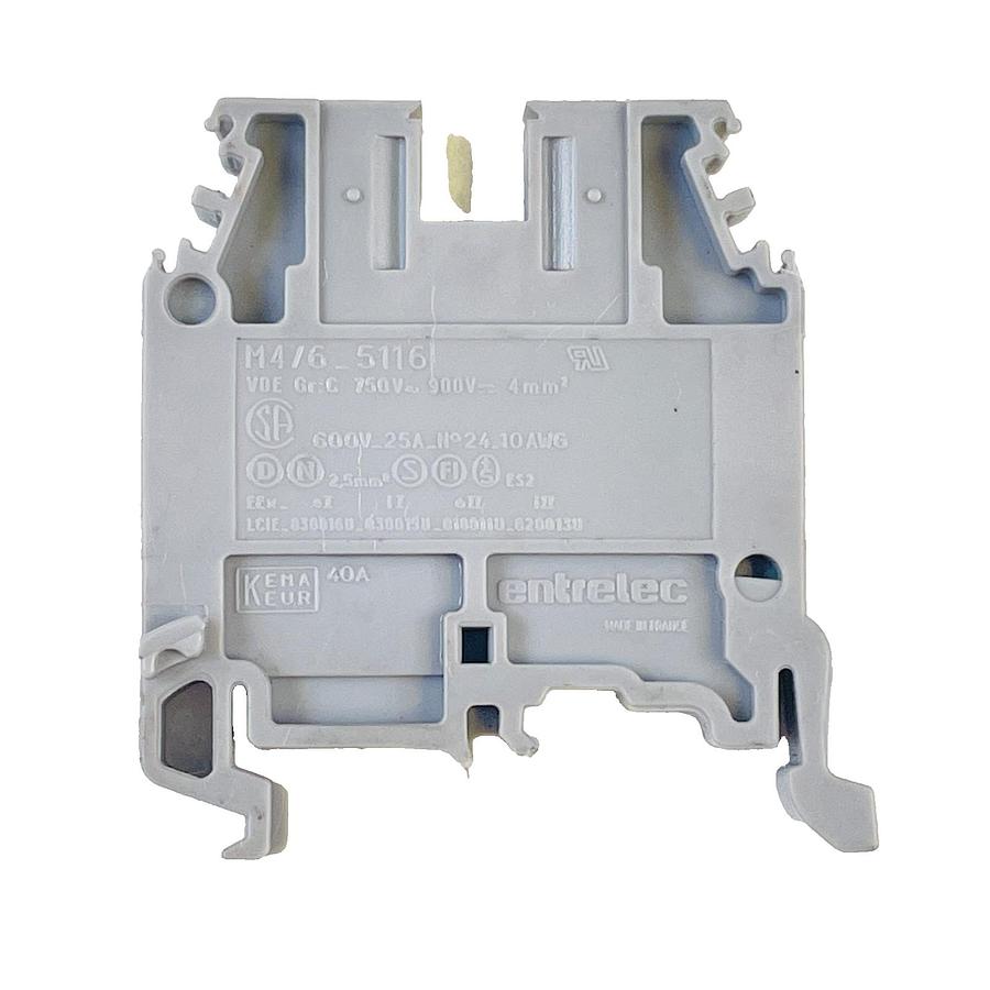 Used ABB ENTRELEC M4/6-5116 DIN RAIL TERMINAL BLOCK 600V 25A 24-10 AWG (LOT OF 12)