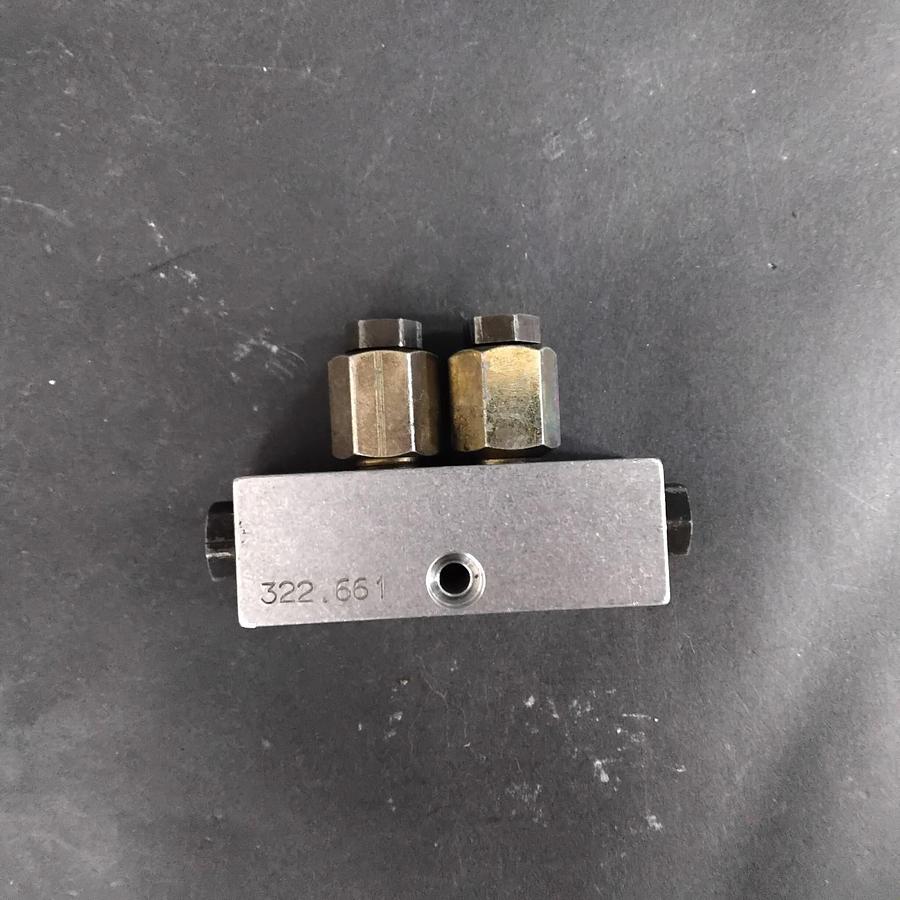 Used HYDRAULIC / PNEUMATIC MANIFOLD BLOCK - 322.661 ($9 OBO)
