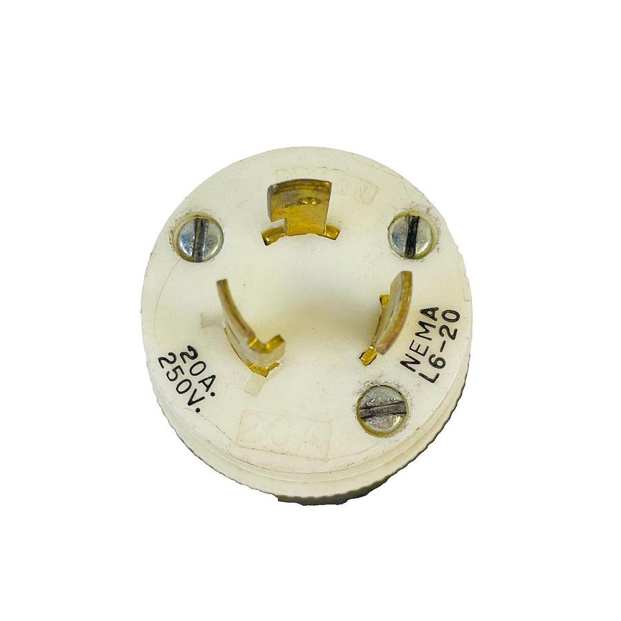 Used BRYANT ELECTRIC 4721 TWIST LOCK MALE PLUG 20A 250V NEMA L6-20