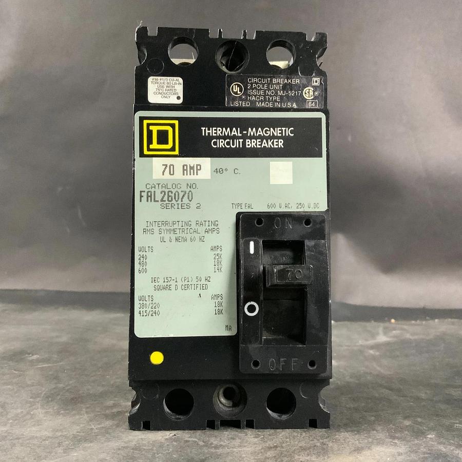 Used SQUARE D FAL26070 CIRCUIT BREAKER ($60 OBO)