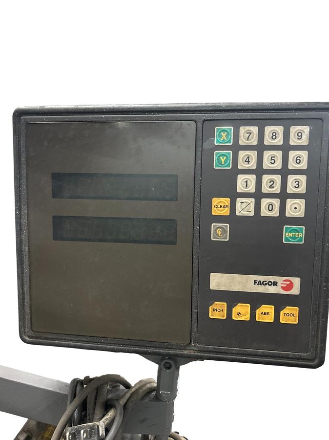 Used Clausing Kondia #FV-1, vertical mill, 9" x48"tbl