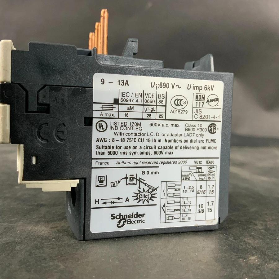 Used TELEMECANIQUE LRD16 9-13A THERMAL OVERLOAD RELAY ($25 OBO)