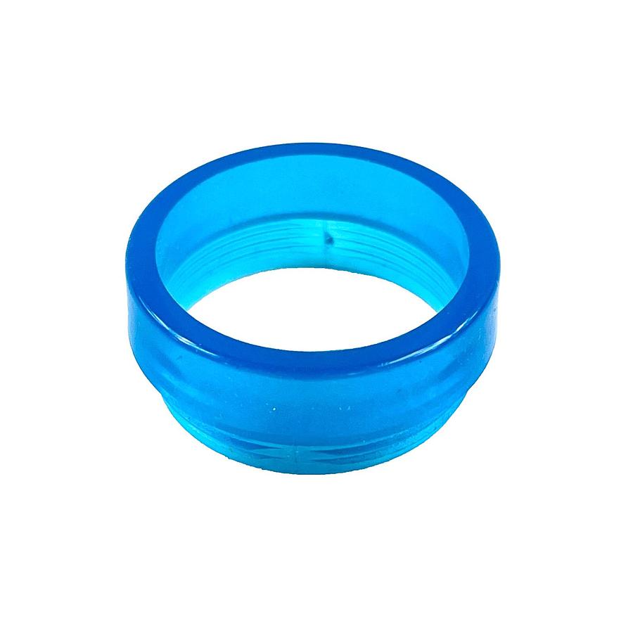 Used AUTOMATIONDIRECT GCX ECX 22MM BLUE TRANSLUCENT PUSHBUTTON LENS RING LOT OF 3