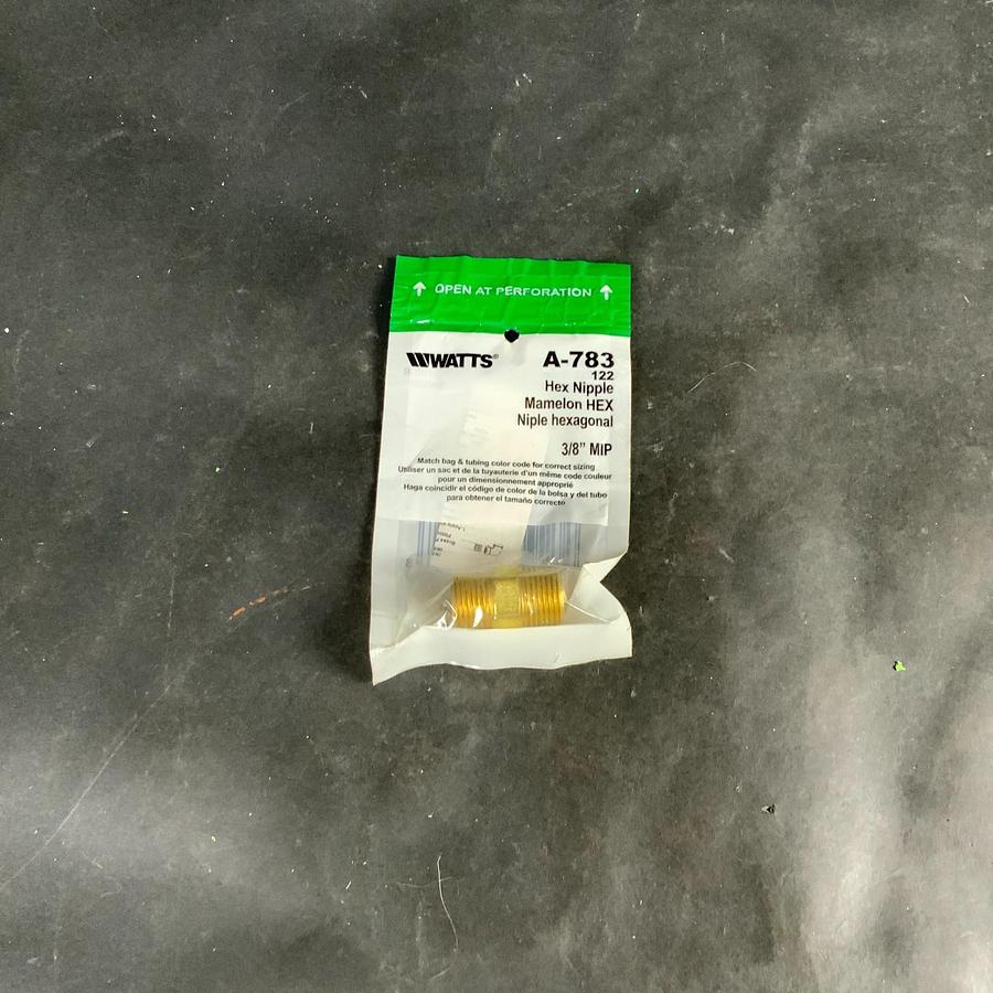 WATTS A-783 122 HEX NIPPLE 3/8” MIP ($5 OBO)