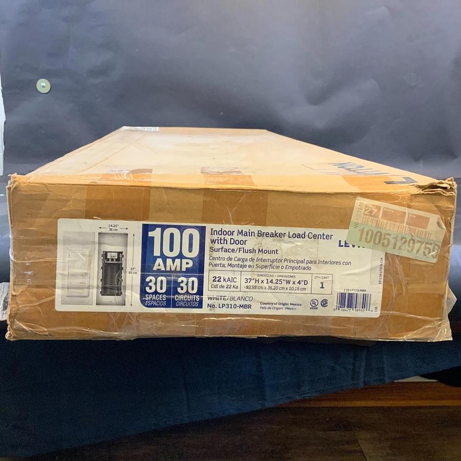LEVITON LP310-MBR MAIN BREAKER LOAD CENTER ($120 OBO)