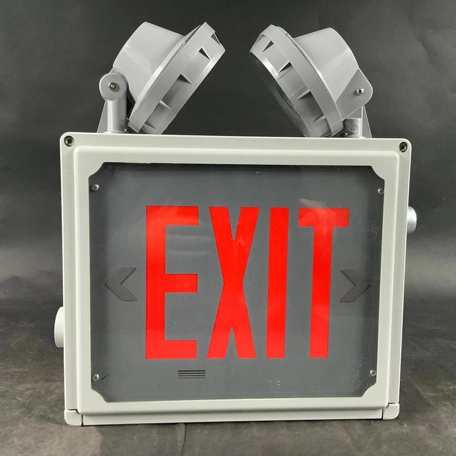 LITHONIA LIGHTING-EMERGENCY TWO-HEAD LED EXIT ($120 OBO)