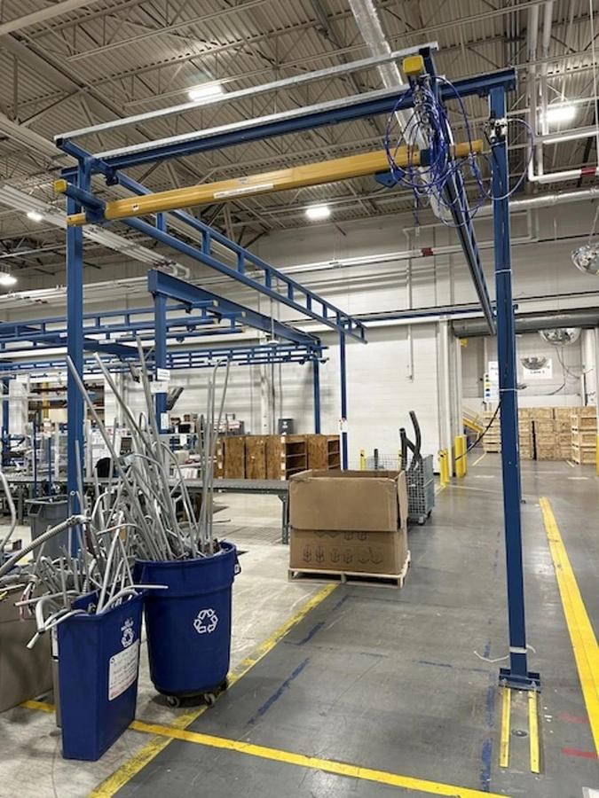 Used Bridge Crane-Gorbel 1/2TON CAP - 28'-4" L x 12'-2" W x 13'-7 1/2" H ($10500 OBO)