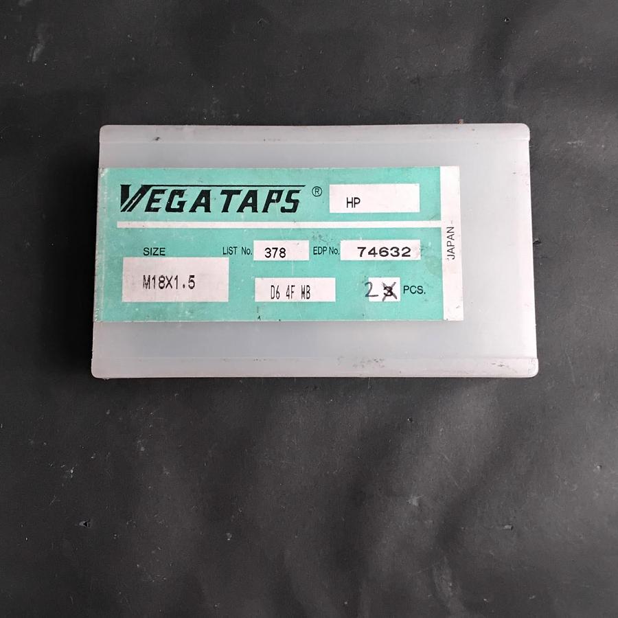 Used VEGATAPS M18X1.5 STRAIGHT FLUTE TAP - SET OF 2 ($40 OBO)