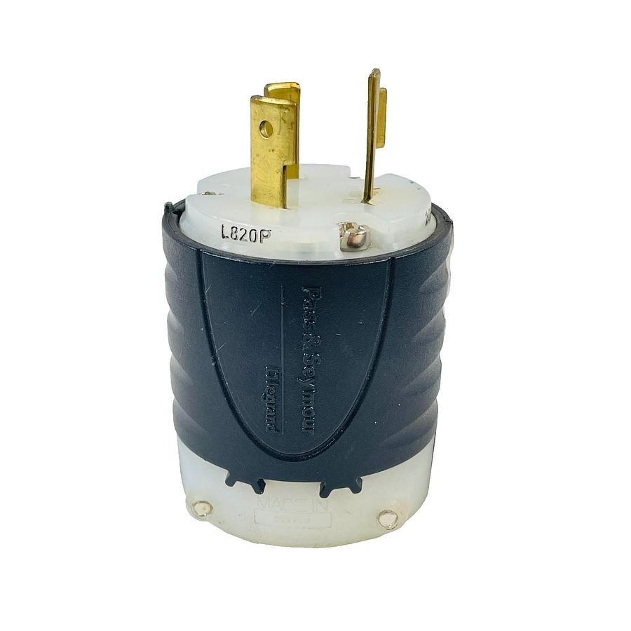 Used PASS & SEYMOUR L820P TWIST LOCK MALE PLUG 20A 480VAC REFURBISHED EXCELLENT