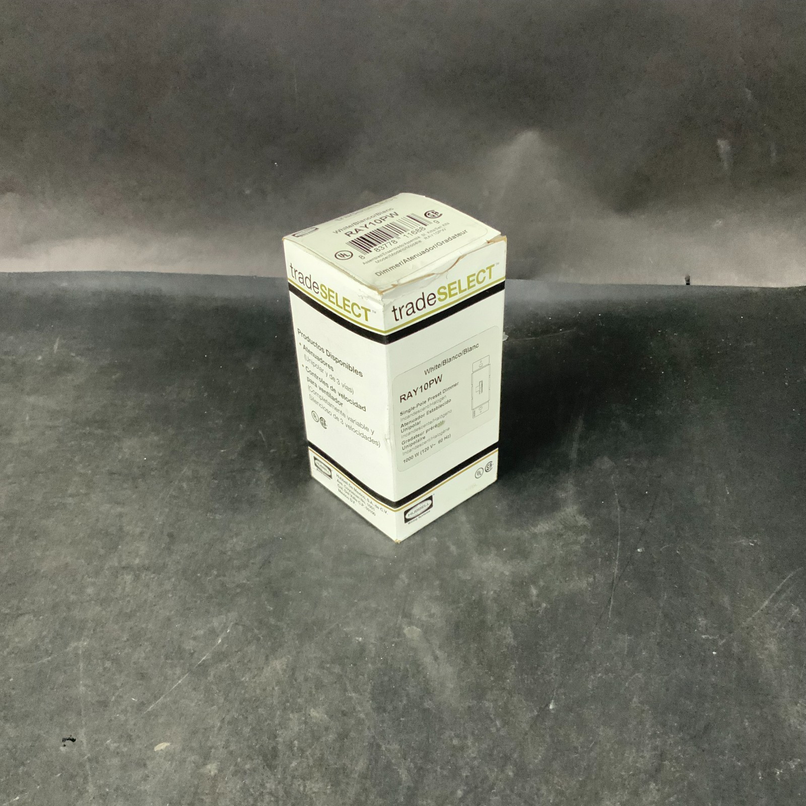 Used HUBBELL TRADESELECT RAY10PW SINGLE-POLE PRESET DIMMER ($40 OBO)