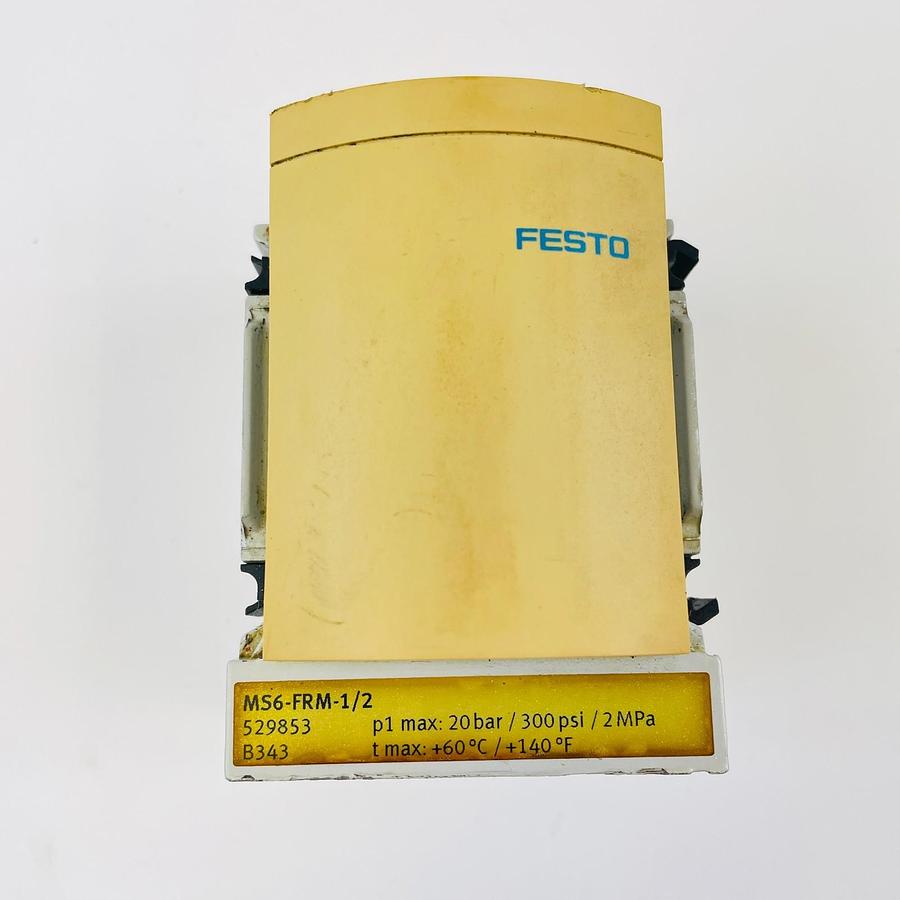 Used FESTO MS6-FRM-1/2 BRANCHING MODULE PNEUMATIC AIR SYSTEM INDUSTRIAL COMPONENT