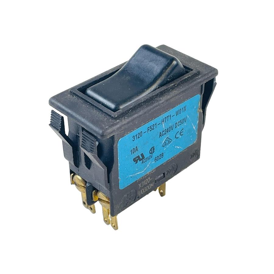 Used E-T-A 3120-F521-H7T1-W01X 10A 240VAC 50VDC DOUBLE POLE THERMAL BREAKER