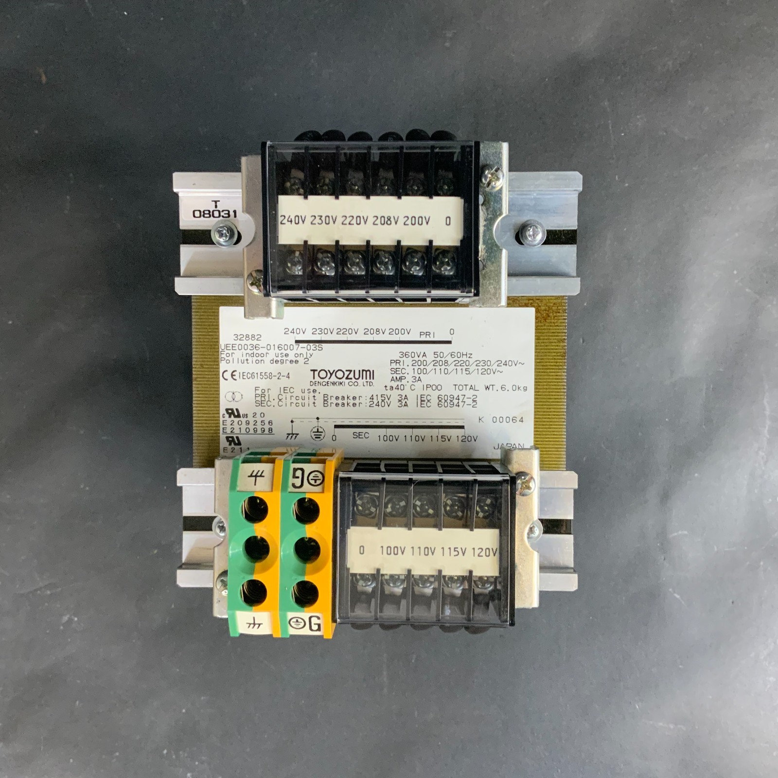 Used TOYOZUMI UEE0036-016007-03S TRANSFORMER ($175 OBO)