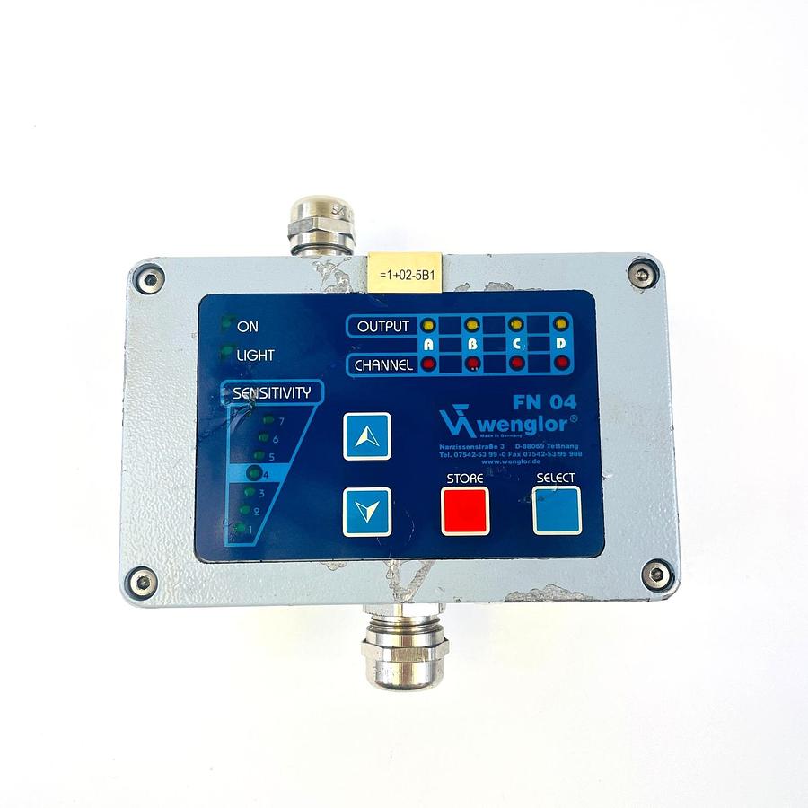 Used WENGLOR FN 04 COLOR ANALYZER PHOTOELECTRIC EVALUATION UNIT SENSOR INDUSTRIAL