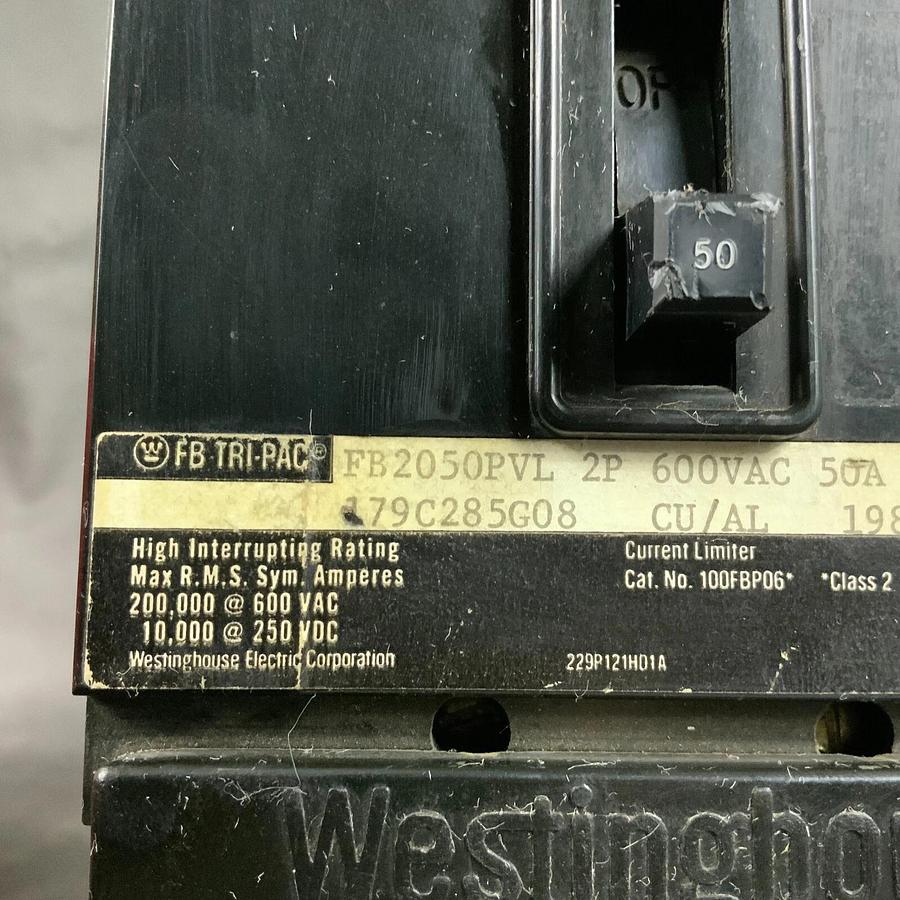 Used WESTINGHOUSE FB2050PVL CIRCUIT BREAKER ($45 OBO)